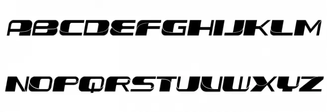 Forehead Fantasy Slant Schriftart Groß
