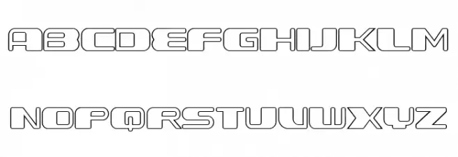 Forehead Outline Regular 字体 大写