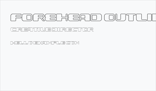 Forehead Outline Regular Business Card