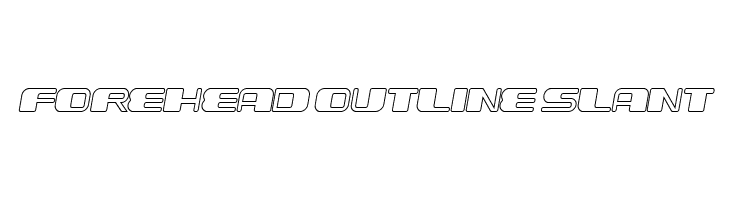 Forehead Outline Slant  フリーフォントのダウンロード