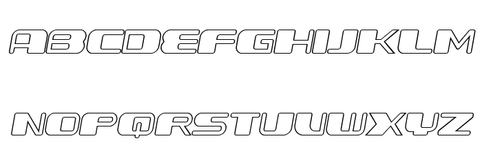Forehead Outline Slant Font OTHER CHARS