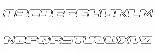 Forehead Outline Slant Шрифта ВЕРХНИЙ