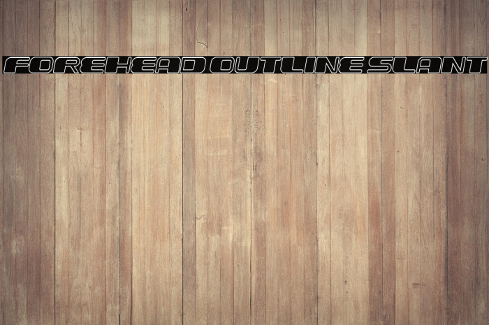 Forehead Outline Slant Example 2