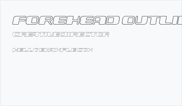 Forehead Outline Slant Business Card