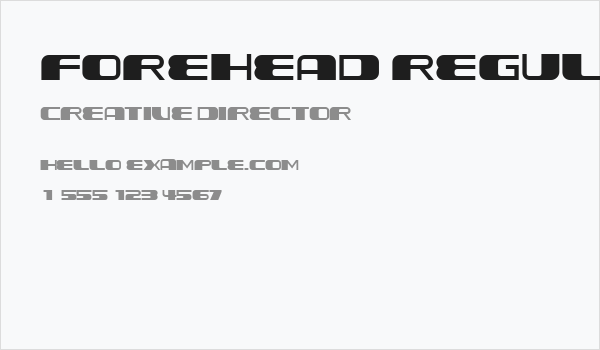 Forehead Regular Business Card