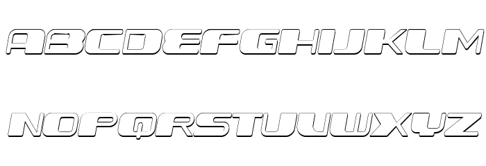Forehead Round 3D Italic Font OTHER CHARS