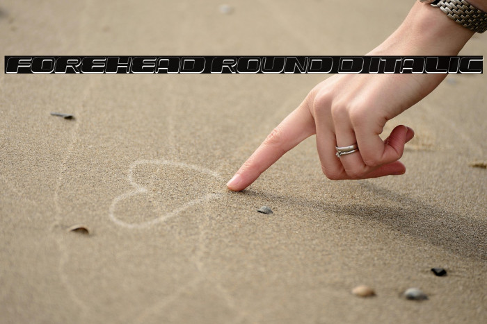 Forehead Round 3D Italic Example 1