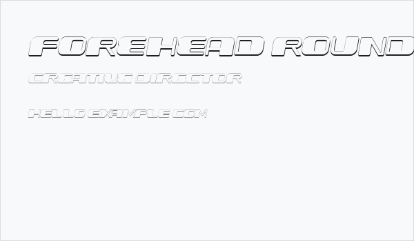 Forehead Round 3D Italic Business Card