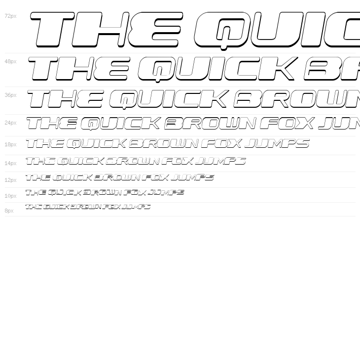 Forehead Round 3D Italic Waterfall