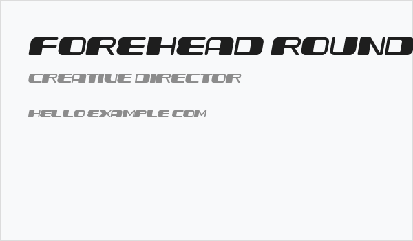 Forehead Round Italic Business Card