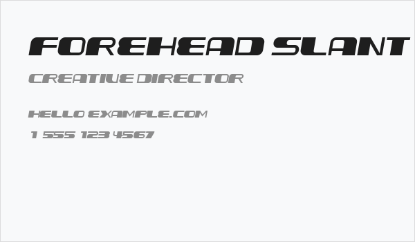 Forehead Slant Business Card