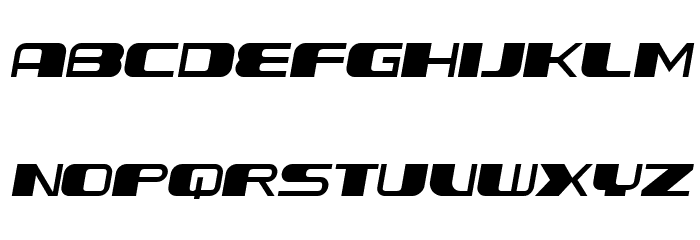 Forehead Slant Font LOWERCASE