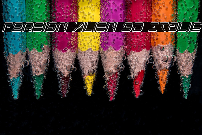 Foreign Alien 3D Italic Example 1