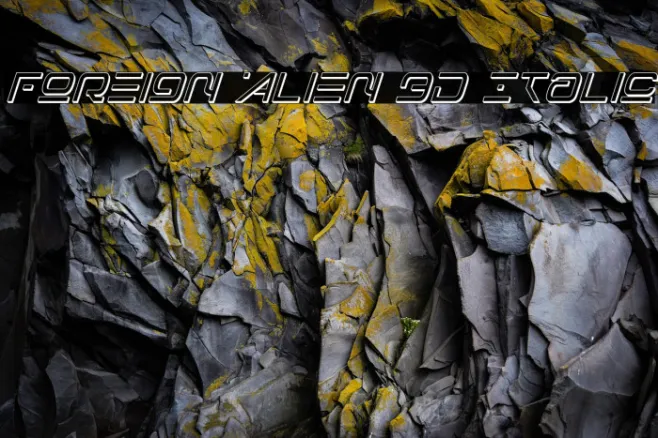 Foreign Alien 3D Italic Example 2