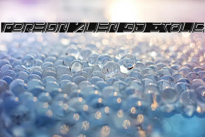 Foreign Alien 3D Italic Example 3