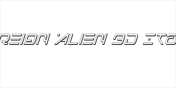 Foreign Alien 3D Italic Logo