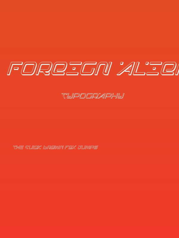 Foreign Alien 3D Italic Poster