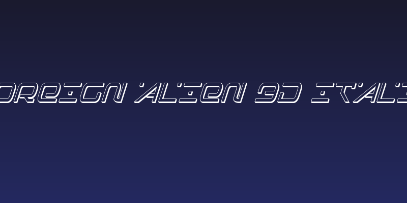 Foreign Alien 3D Italic Social Header