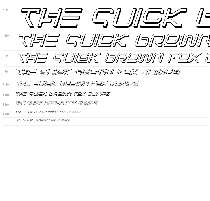 Foreign Alien 3D Italic Waterfall