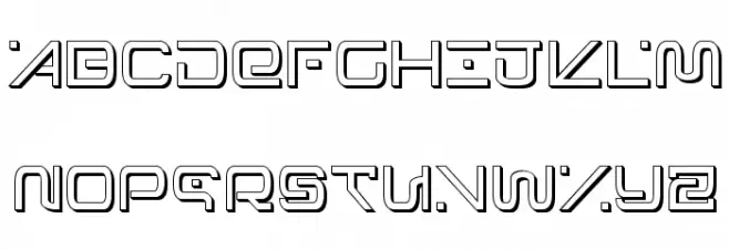 Foreign Alien 3D 字体 大写