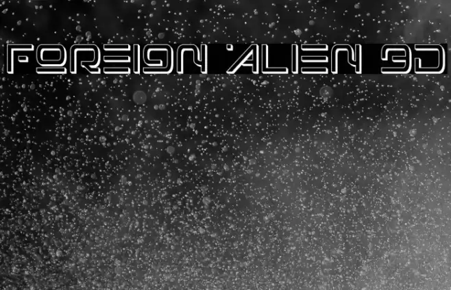 Foreign Alien 3D Font examples