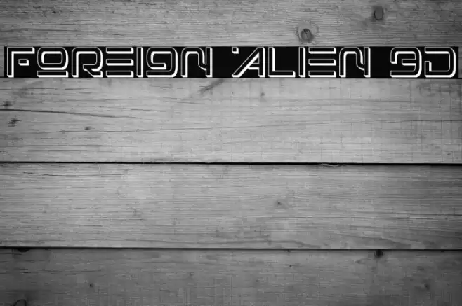 Foreign Alien 3D Font examples
