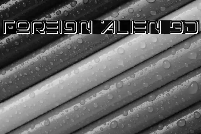 Foreign Alien 3D Font examples