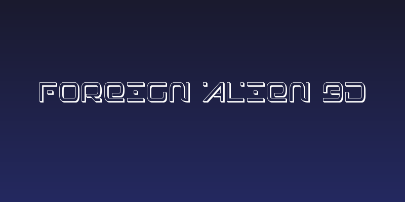 Foreign Alien 3D Social Header