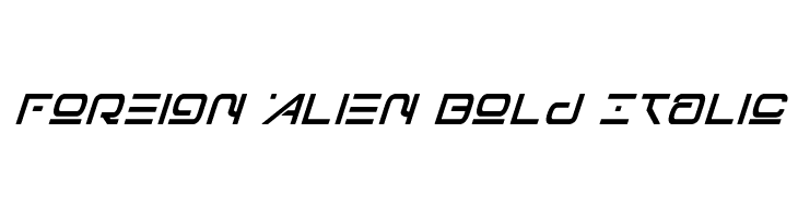 Foreign Alien Bold Italic  Fuentes Gratis Descargar