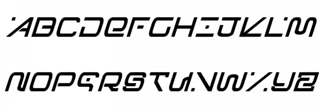 Foreign Alien Bold Italic Fonte MAIÚSCULAS