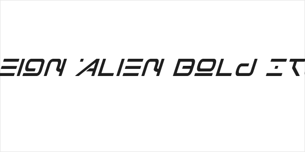 Foreign Alien Bold Italic Logo