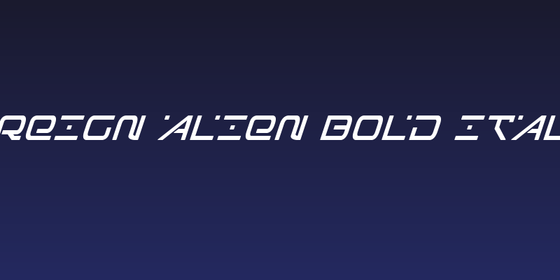Foreign Alien Bold Italic Social Header