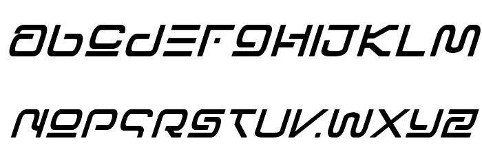Foreign Alien Bold Italic Font LOWERCASE