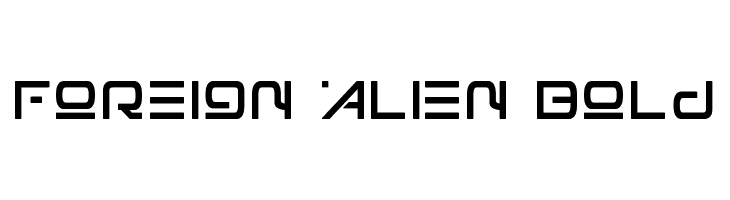 Foreign Alien Bold  les polices de caractères gratuit tlcharger