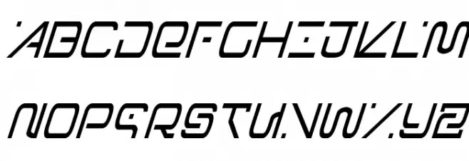 Foreign Alien Condensed Italic Polices MAJUSCULES