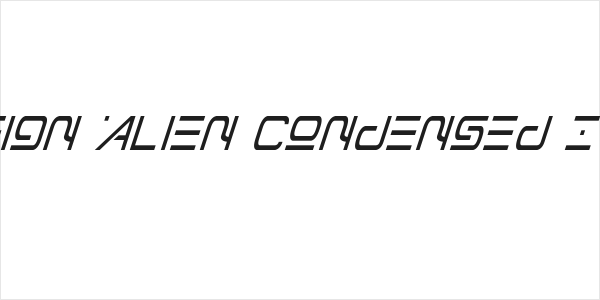 Foreign Alien Condensed Italic Logo