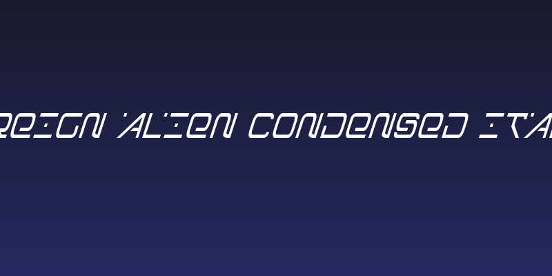 Foreign Alien Condensed Italic Social Header