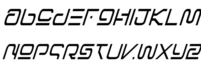 Foreign Alien Condensed Italic Font LOWERCASE