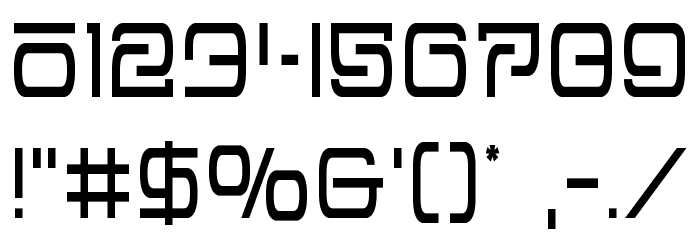 Foreign Alien Condensed Font OTHER CHARS