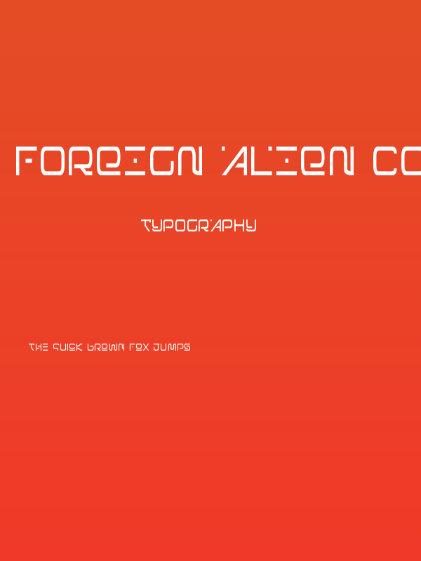 Foreign Alien Condensed Poster
