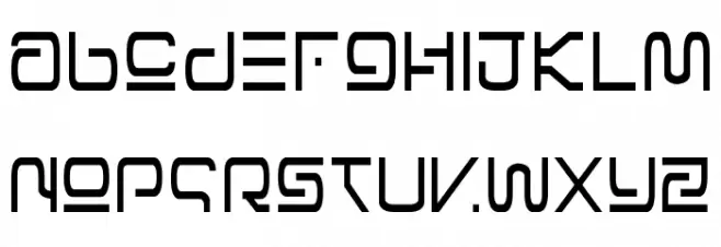 Foreign Alien Condensed Font LOWERCASE