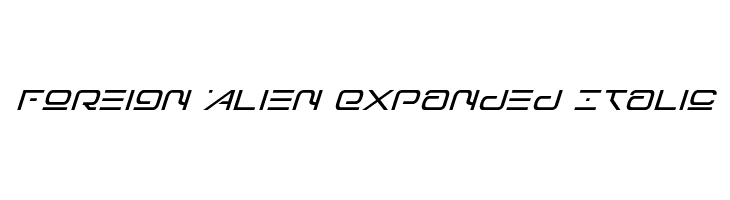 Foreign Alien Expanded Italic  Frei Schriftart Herunterladen