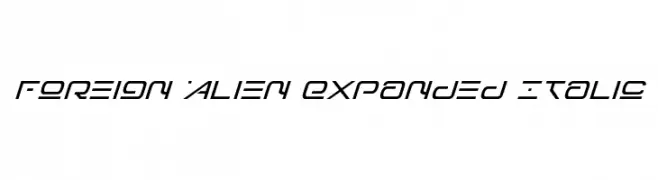 Foreign Alien Expanded Italic  フリーフォントのダウンロード