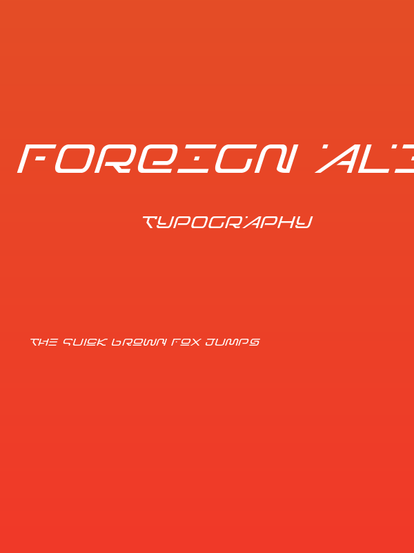 Foreign Alien Expanded Italic Poster
