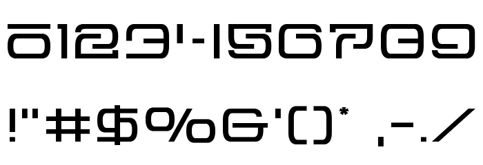 Foreign Alien Expanded Font OTHER CHARS