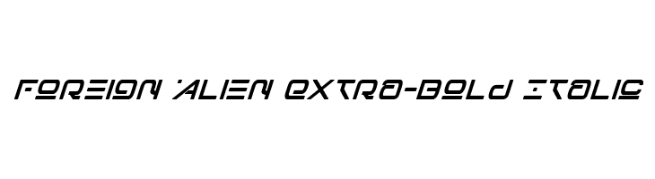 Foreign Alien Extra-Bold Italic  免费字体下载