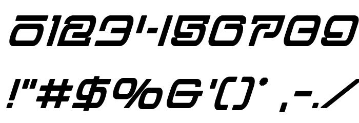 Foreign Alien Extra-Bold Italic Font OTHER CHARS