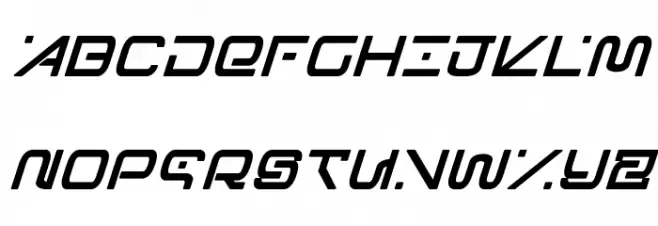 Foreign Alien Extra-Bold Italic Fonte MAIÚSCULAS