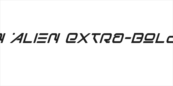 Foreign Alien Extra-Bold Italic Logo