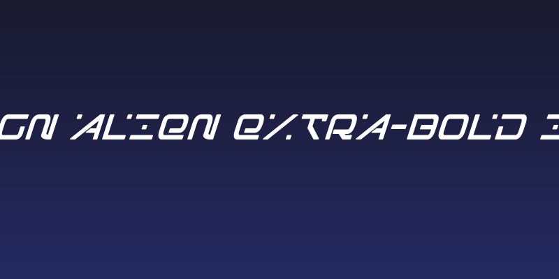 Foreign Alien Extra-Bold Italic Social Header